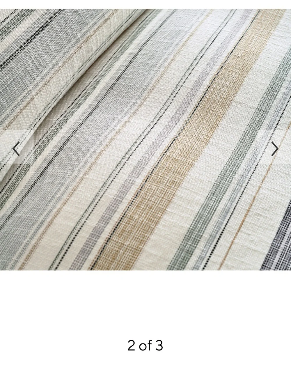 Pottery Barn Striped Bed Sheet in Cream, Gray, and Tan